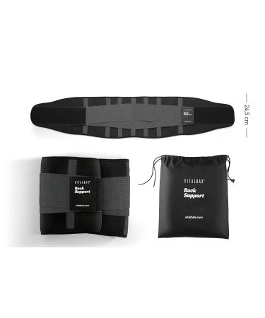 Vitalbak Back Support Belt for Men & Women | Relieve Hip & Back Pain | Adjustable Lumbar Bandage (Black Size S) - Buy Online on GoSupps.com