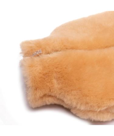 HOS Sheepskin IRIS 100% Real Sheepskin Cover with Hot Water Bottle and Gift Box - Chestnut - Buy Online on GoSupps.com