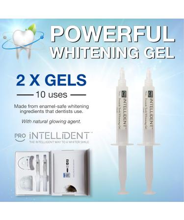 Intellident Teeth Whitening Kit with LED Light - Pro Gel for Longer Lasting Results - Stain Remover - Ideal for Sensitive Teeth - Buy Online on GoSupps.com
