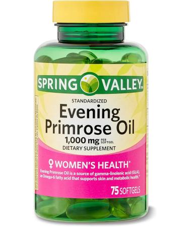 Women's Health Omega-6 Fatty Acid with Evening Primrose Oil Softgels - 1000mg 75ct | Luall Sticker Included - Buy Online on GoSupps.com