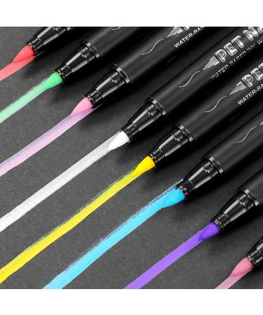  Mbiyhgta Puppy Nail Polish - Nail Polish Set for Dogs | Creative Dog Pen Set Safe Tip Nail Polish Markers 12 Colors for Dogs Cats Small Animals - Buy Online on GoSupps.com