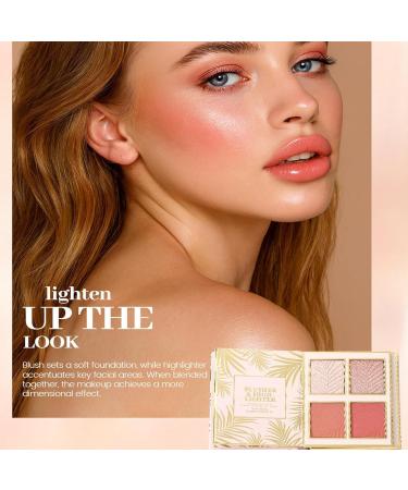 12 Colours Glitter Book-Style Eyeshadow Palette with 4 Blushers and 4 Lip Shines for Women Girls Parties  - Buy Online on GoSupps.com