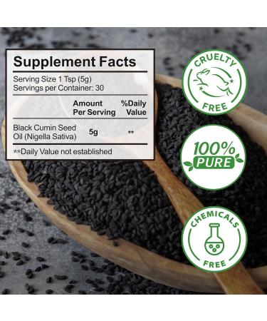 Premium Black Seed Oil 60ml - 100% Pure & Cold-Pressed | Bio Black Cumin Oil Benefits for Body Hair & Skin | Ideal for All Ages | International Shipping - Buy Online on GoSupps.com