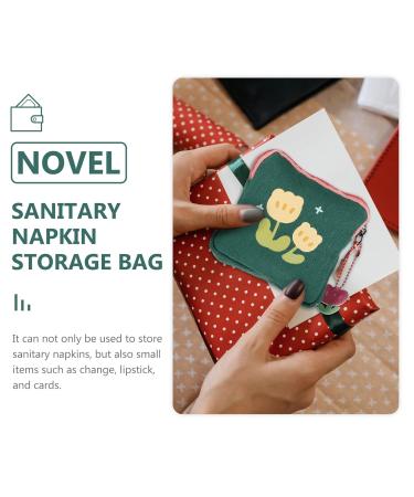 COHEALI Women Sanitary Zipper Storage Bag | Large Capacity Tampon & Pad Organizer | Travel Coin Case - Buy Online on GoSupps.com