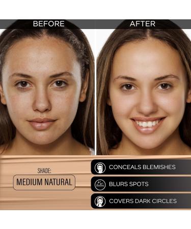 Hydra Matte Foundation|3-In-1 Foundation + Moisturizer Cream| Aloe Hydration&Vitamin C|Long Wear|Medium To High Buildable Coverage|Medium Natural 022|25Ml Pack Of 1 - Buy Online on GoSupps.com