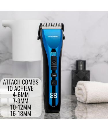 Barberboss Professional Men s Hair Trimmer Rechargeable Shaver Men & Boys Beard Trimmer Three Speed Adjustment Cordless Hair Clipper Waterproof Design Ultimate All-in-One Men's Grooming Kit - Buy Online on GoSupps.com