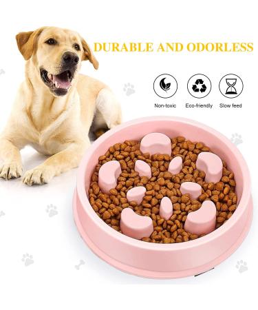 Mediloe Slow Feeder Dog Bowl - Anti-Gulp Bloat Stop Bowl - Pink Slow Feed Bowl - Buy Online on GoSupps.com