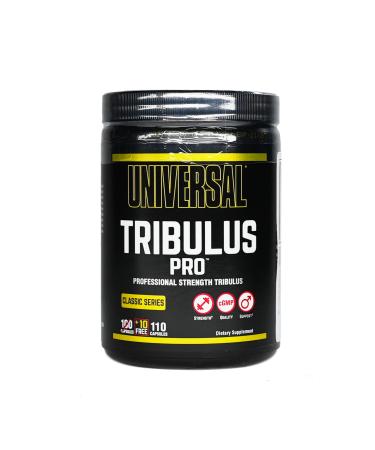 Universal Nutrition Tribulus Pro Natural Vegetable Hormone Booster supports normal hormone production with saponins flavonoids & sterols promotes greater growth & muscle building 110 capsules