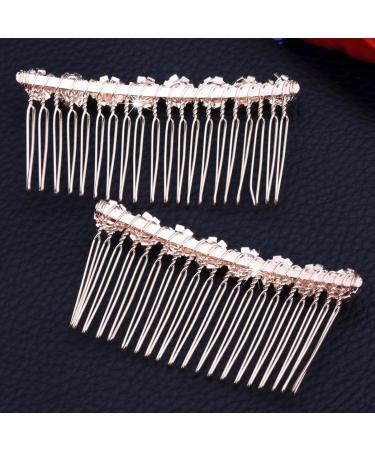 8-Flower Hairpin Combs Crystal Rhinestone Bridal Hair Pins Hair Clips Women Wedding Headpiece for Bride Bridesmaids - Buy Online on GoSupps.com