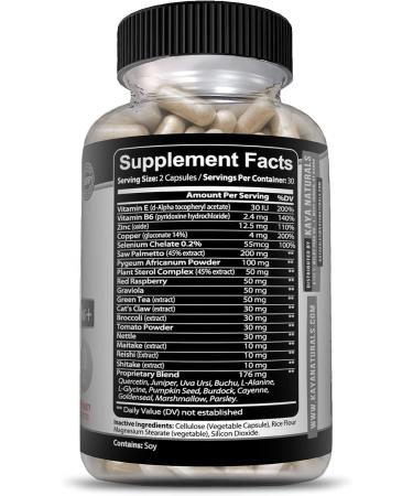Kaya Naturals Prostate Support Supplement | Saw Palmetto DHT Blocker for Hair Growth, Sleep, Bladder Control & Stamina | 60 Capsules - Buy Online on GoSupps.com