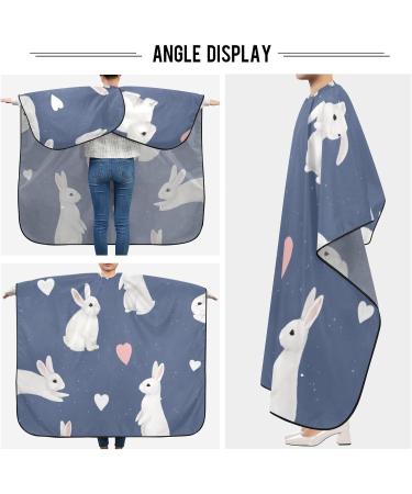 Waterproof Barber Cape - Unisex Haircut Bib with Rabbits Hearts & Cheetah Design for Men | Durable & Stylish Hair Cutting Capes - Buy Online on GoSupps.com