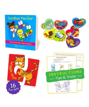 Pacifier Weaning System Helps Toddlers Say Bye-Bye to Their Paci for Good  Includes Goodbye Pacifier Book  Scavenger Hunt Cards  Interactive Puzzle and Helpful Instructions for Kids and Parents