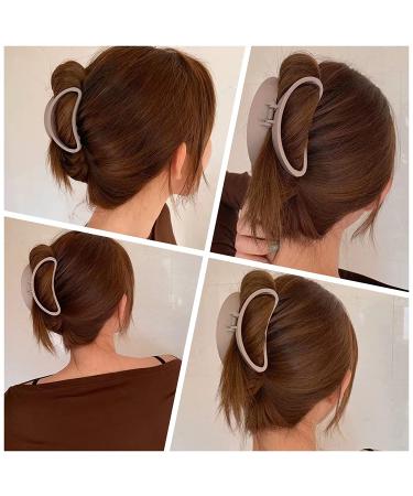 Large 3.7 Inch Non-Slip Matte Hair Claw Clips - 5 Color Set for Women and Girls - Strong Hold for Thick or Thin Hair - Comfortable & Fashionable - Buy Online on GoSupps.com