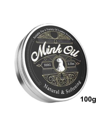 Mink oil - Leather conditioner - 100g natural paste - Softens and restores boots shoes clothing furniture - Buy Online on GoSupps.com