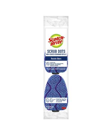 Scotch-Brite Scrub Dots Non-Scratch Dishwand Refills, Dishwand Refills for Cleaning Kitchen, Bathroom, and Household, Non-Scratch Refills Safe for Non-Stick Cookware, 2 Dishwand Refills 2 Count (Pack of 1)