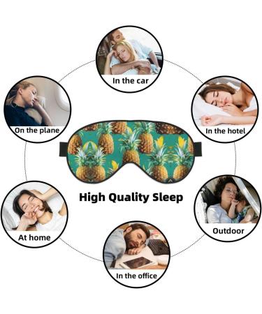 Psych Pineapple Quotes Print Sleep Mask - Double-Sided Eye Mask for Sound Sleep & Skin Care | Unisex Design - Buy Online on GoSupps.com