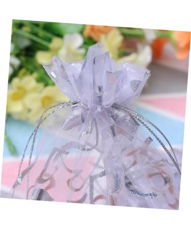 Anneome 100pcs Wedding Candy Pouch Mini Party Bags Packing Bag Bride Christmas Chocolate Candies 7X9cm Silver - Buy Online on GoSupps.com