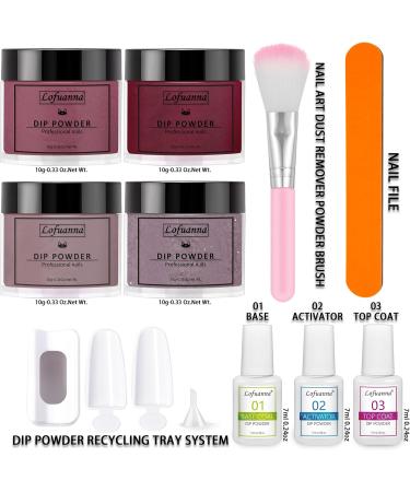 Lofuanna Purple Dip Powder Nail Kit Starter - DIY French Manicure Set for Beginners - No UV/LED Needed - Buy Online on GoSupps.com