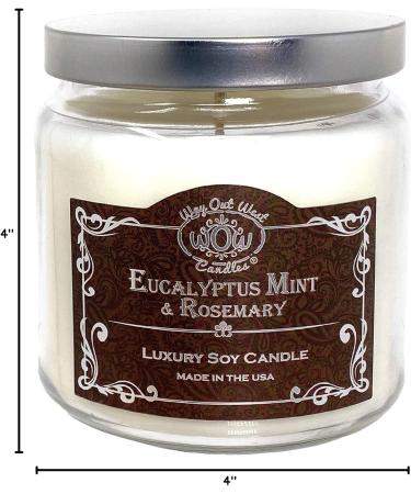 Aromatherapy Candles 18 oz - Long Lasting Eucalyptus Mint Scented Soy Candle | All Natural Handmade in the USA | 65+ Hours of Fragrance - Buy Online on GoSupps.com
