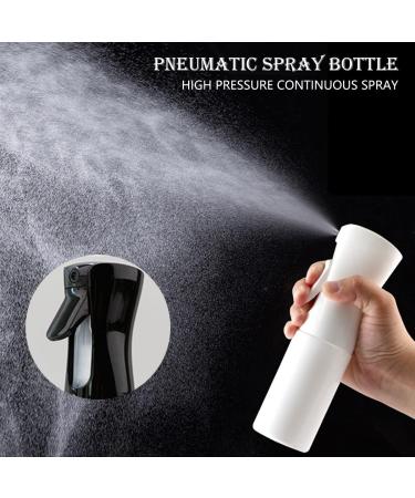 Tengyif 2-Piece Refillable Hair Spray Bottle Set - Permanent Lever Pressure Sprayer (300ml Black & White) - Ideal for Hair Water & Styling - Buy Online on GoSupps.com