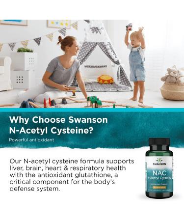 Swanson NAC N-Acetyl Cysteine 600mg 100 Capsules - 3 Pack - Antioxidant & Anti-Aging Liver & Respiratory Support - Buy Online on GoSupps.com