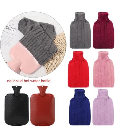 MAIES Hot Water Bottles 2000 ml with Fleece Knitted Cover | Hand Warmer & Water Filled Bag for Ultimate Comfort - International Shipping Available - Buy Online on GoSupps.com
