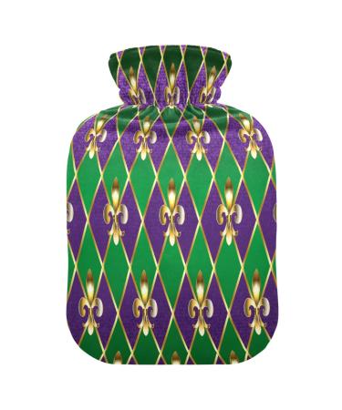 Mardi grass jewelry hot water bottle with reference heat bottles for pain relief hot water bag Heading bag for warm and cold compress 2 l