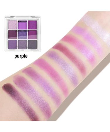 9 Colors Purple Eyeshadow Palette - Creamy Shimmer & Matte Shades for Travel | Best Eye Makeup for Women - Buy Online on GoSupps.com