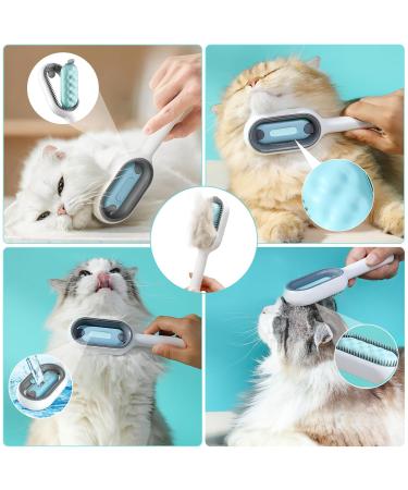 4-in-1 Cat Brush with Water Tank | Darryy Multifunctional Animal Hair Removal Comb for Cleaning Massaging & Grooming - Buy Online on GoSupps.com