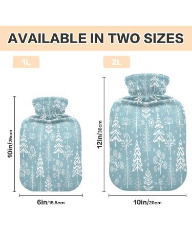 Buy KCL Deci 2L Hot Water Bottle with Christmas Tree Cover - White Snow | Pain Relief & Therapy for Cramps & Cold Feet - Buy Online on GoSupps.com