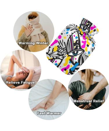 NAANLE 1L Ethnic Tribal Hot Water Bottle - Transparent Design for Pain Relief & Heat Therapy - Perfect for Back Neck Hands & Feet - Buy Online on GoSupps.com