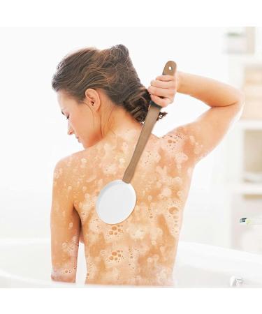 LFJ Long Handle Body Lotion Applicator for Back - Sunscreen & Shower Skin Care Tool with 4 Replaceable Pads for Men and Women - Buy Online on GoSupps.com
