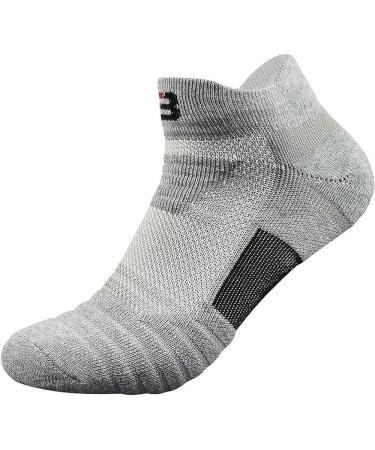 Belisy Men's Compression Athletic Socks - 6 Pack for Basketball & Running | Grey | Medium - Buy Online on GoSupps.com