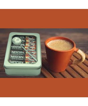 Nescafe Coffee Sachets Original 30 x 1.8g Bundle with Refillable Silver Window Lid Tin and Latte Spoon Original 1.8 g (Pack of 30) - Buy Online on GoSupps.com