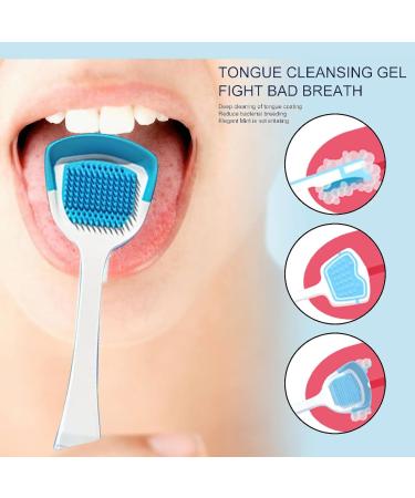 Fresh Mint Tongue Cleaner Gel & Brush Kit for Bad Breath Reduction & Oral Health Maintenance - Buy Online on GoSupps.com