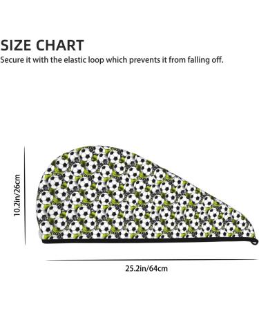 Hair Towel Wrap - Quick Drying Button Turban for Soccer & Football Fans | Premium Hair Drying Towel - Buy Online on GoSupps.com