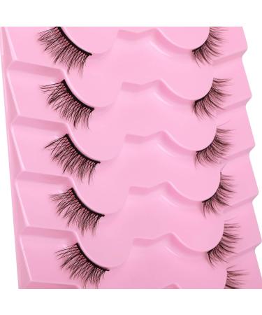 ALICE 1 Natural Cat Eye 3D Curl Half Strip Mink False Lashes - 7 Pairs Pack for Soft, Wispy, Natural Look - Buy Online on GoSupps.com