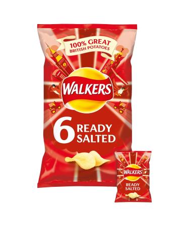 Walkers Walkers Pack of 6 ready-to-eat potato chips 150g