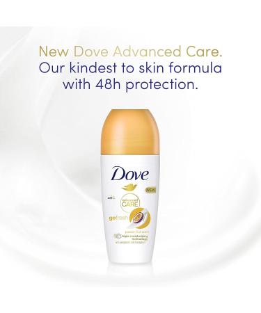 Dove Advanced Care Go Fresh Passion Fruit Scent Anti-perspirant Deodorant pack of 6 with Triple Moisturising technology roll-on for 48 hours of protection 50 ml Fresh 8.33 ml (Pack of 6) - Buy Online on GoSupps.com