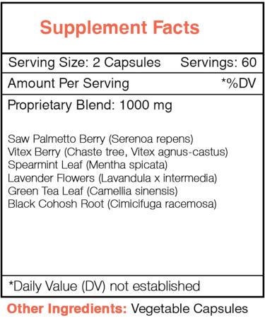 Secrets of the Tribe Hirsu Secret 120 Capsules, 1000 mg, Saw Palmetto, Black Cohosh, Vitex, Spearmint, Lavender, Green Tea. Unwanted Face & Body Hair (120 Capsules) 120 Count (Pack of 1) - Buy Online on GoSupps.com