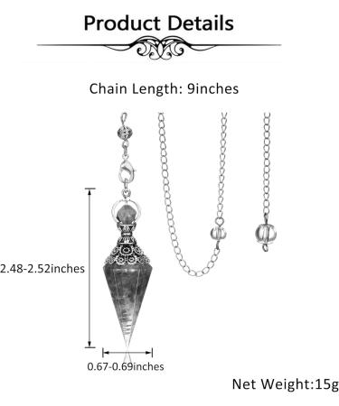 Buy Tiger Eye Gemstone Pendulum Pendant with Chain | Reiki Healing & Dowsing | Balance Bracelet - Buy Online on GoSupps.com