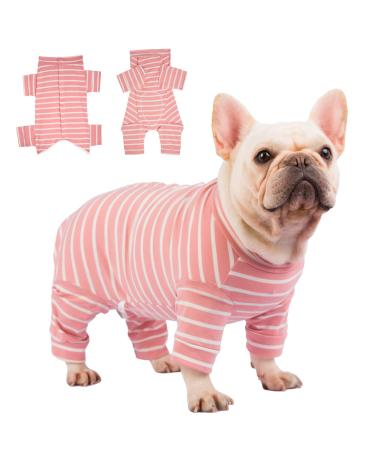 AOKAZI Hunde-Chirurgie-Genesungsanzug Welpen-Katzen-Einteiler f r Ausfallen Hautkrankheiten Wundschutz medizinischer Haustier-Chirurgischer Anzug Hunde-Pyjama (Rosa Medium) M PINK