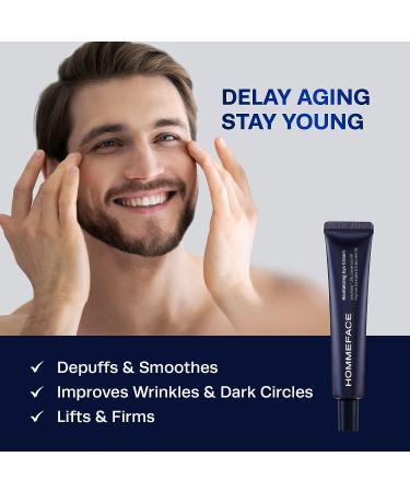 Men's Anti-Aging Revitalizing Eye Cream | HommeFace | Volufiline 2%, Ceramide & Collagen | 1.05 oz - Buy Online on GoSupps.com