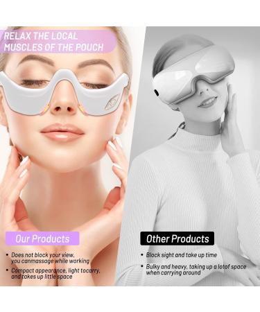 Zinueen Eye Massager with Heat & Temperature | Rechargeable Eye Mask for Dry Eyes & Dark Circles | 6 Massage Modes for Ultimate Relief - Buy Online on GoSupps.com