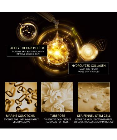 Vseen 24K Gold Hydrogel Eye Masks - 20 Pairs for Puffy Bags, Dark Circles, Wrinkles & Crow's Feet. Improve Elasticity & Fix Eye Fatigue - Buy Online on GoSupps.com