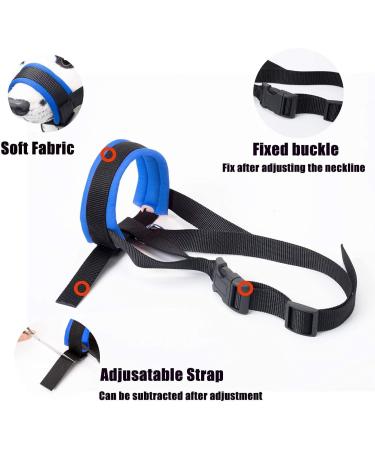 ILEPARK XL Blue Fabric Dog Muzzle - Adjustable Breathable Stops Biting Barking & Chewing | International Shipping - Buy Online on GoSupps.com