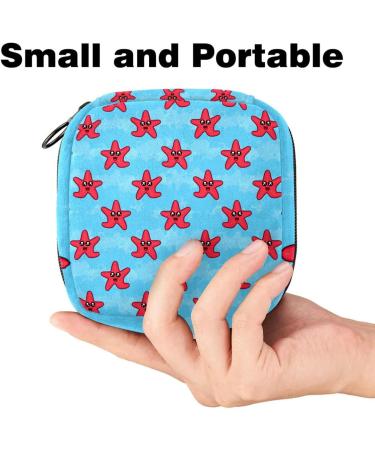 Portable Women's Binding Storage Bags | Menstrual Cup Pocket & Tampon Insert for Teen Girls - Cheerful Navals Design - Buy Online on GoSupps.com