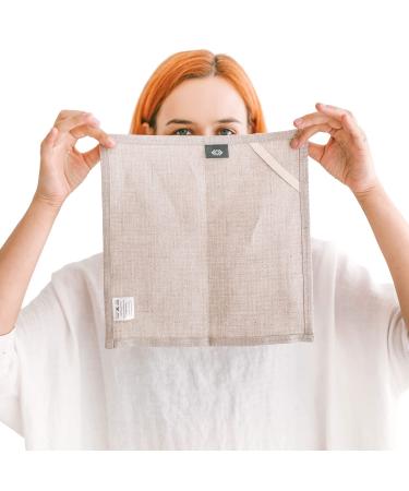 Thing Stories Wash Cloths for Your Face - Pure 100% Flax Linen Washcloths - 4-Pack 10x10-inch Linen Face Cloths - Natural Fiber Wash Clothes for Bathroom - Linen Exfoliating Face Towel for Women 10x10 Washcloths Natura...