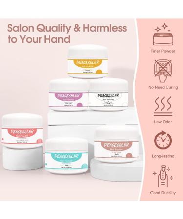 PEACECOLOR Acrylic Nail Kits Full Set for Beginners 6 Colors Acrylic Powder Set with Liquid Monomer 10PC Nail Forms Nail Art Brush Professional Acrylic Nails Kit for Home Salon DIY KAP0071 - Buy Online on GoSupps.com