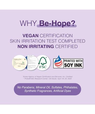 Be-Hope Vegan Luxury Smoothing Toner Hydrating and Calming Facial Toner with Vegan Peptides, Panthenol, Allantoin pH Balanced, Sensitive Skin 200ml / 6.76 fl oz - Buy Online on GoSupps.com
